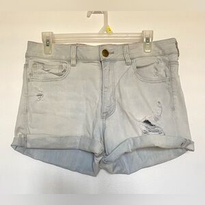 American Eagle Super Stretch Distressed Denim shorts - light wash